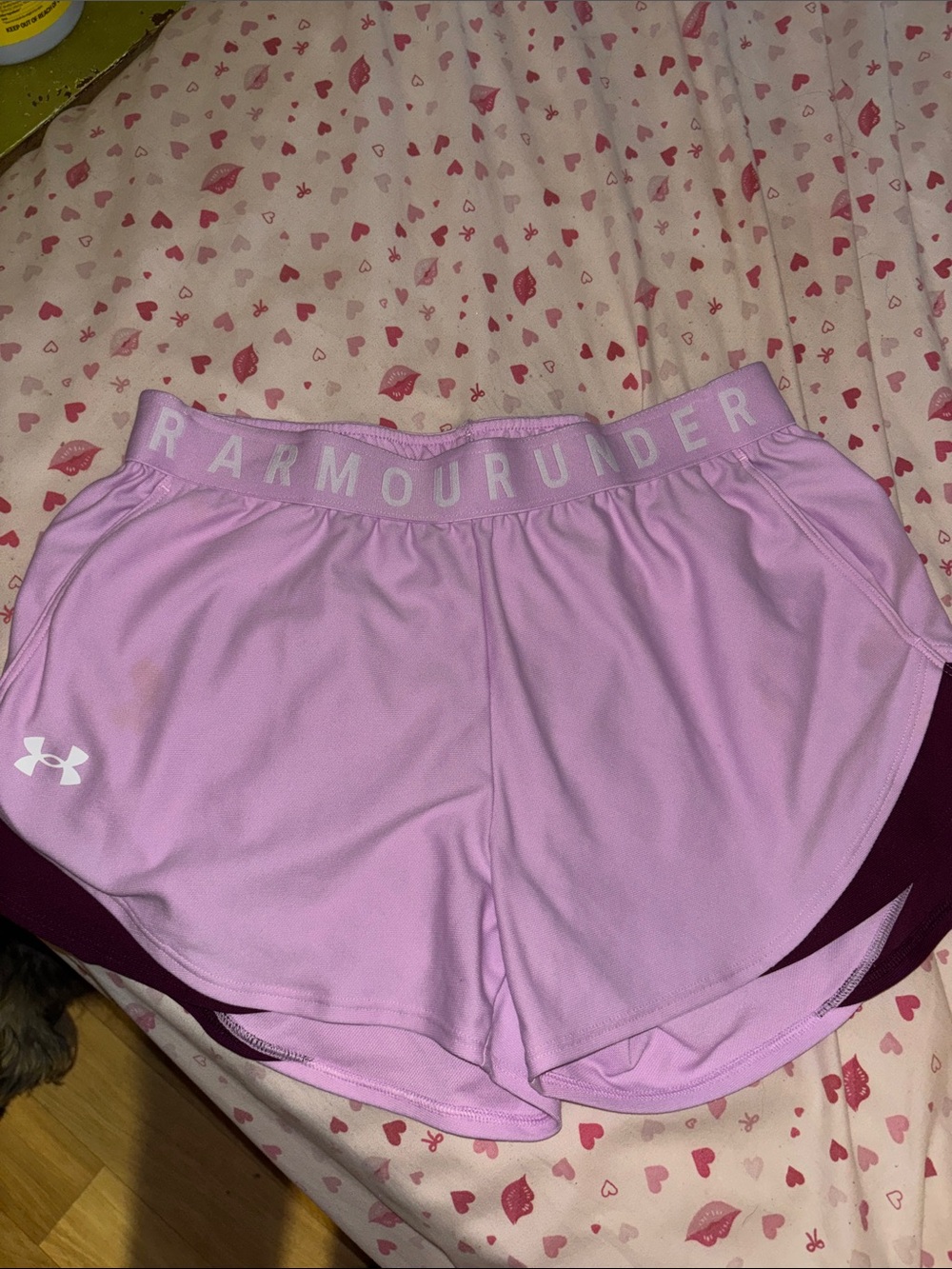 Under Armour Lavender and Maroon Women's Athletic Shorts